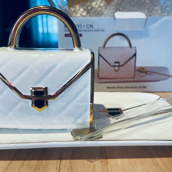 New ! Luxury bag-shaped coffee mug, plate and spoon set - Picture 13 of 15